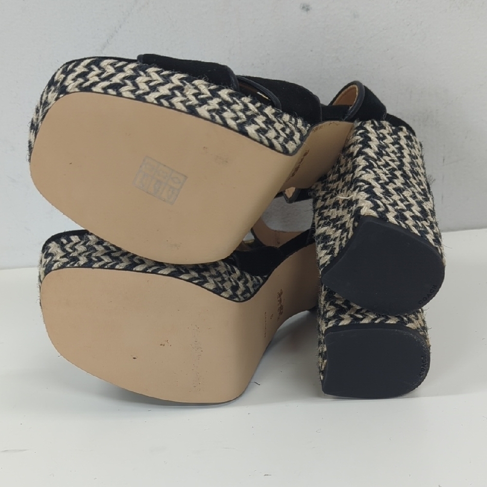 New Coach Talina Sandal Black Size 5 - Picture 7 of 10